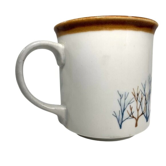 Vintage Eagle Flight Mountain Forest Trees Coffee Cup Mug Embossed American Bird - Picture 4 of 6